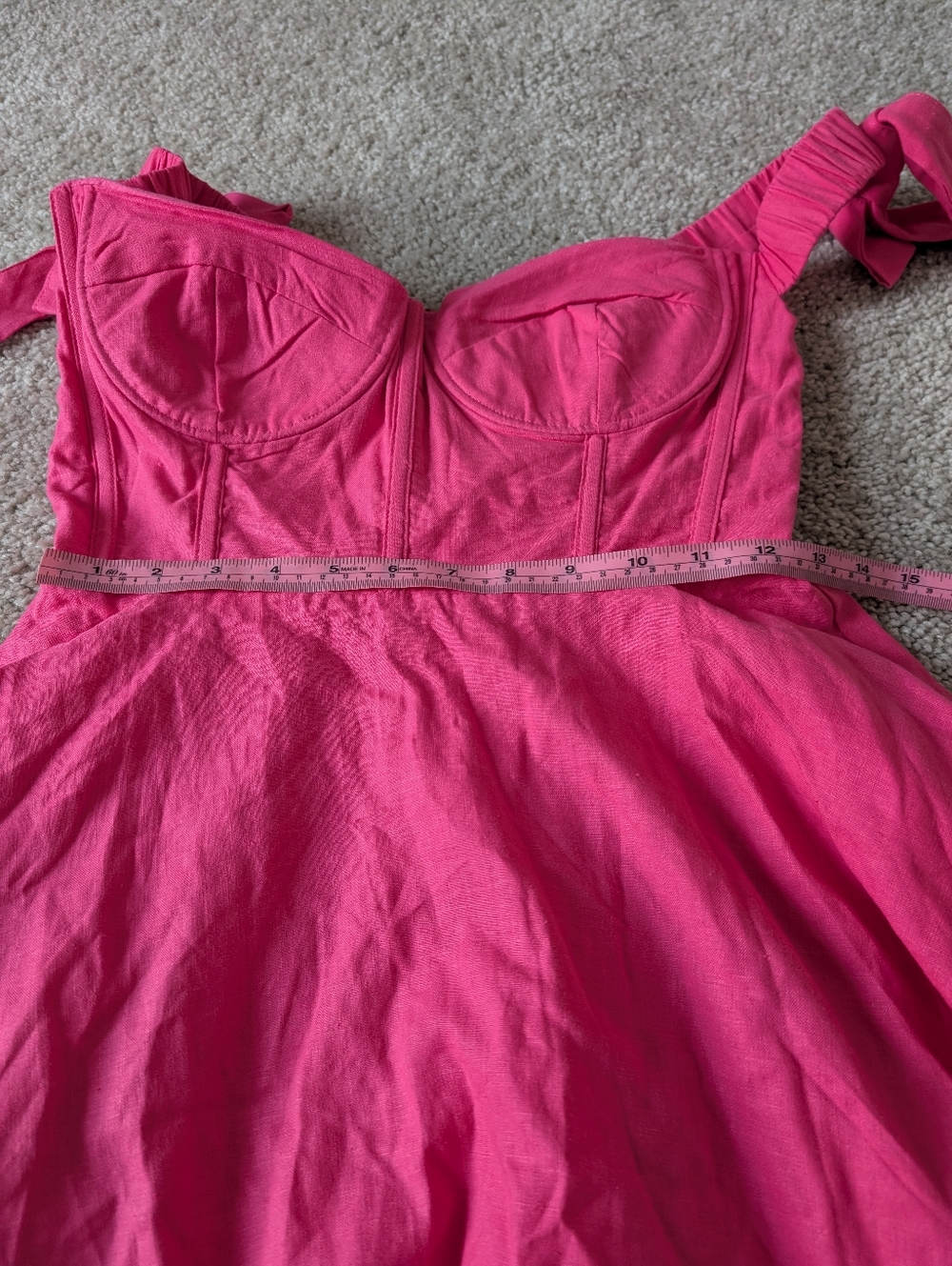 NWT Megan Moroney Mini Off the Shoulder Hot Pink Dress Small - Picture 6 of 13